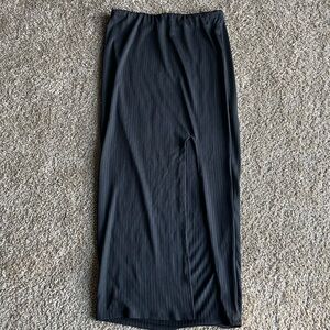 Sleek Black Midi Skirt